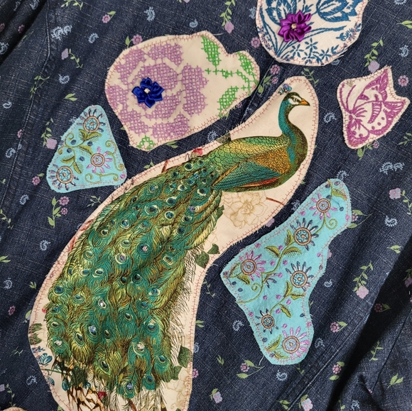 Long Upcycled Denim Duster / Jacket - Picture 4 of 16